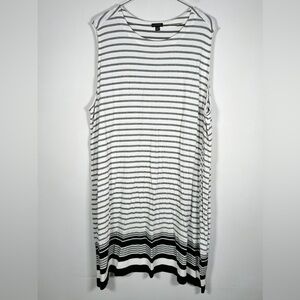 J.Jill Wearever Collection Women’s Size 4X Sleeveless Rayon Blend Striped Dress